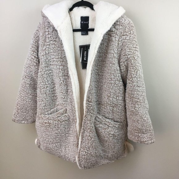 Khaki Open Front Woobie Cardigan L 